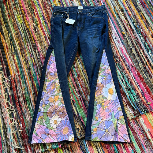 Upcycled Flared Denim Jeans ~ Festival ~ 70s Style ~