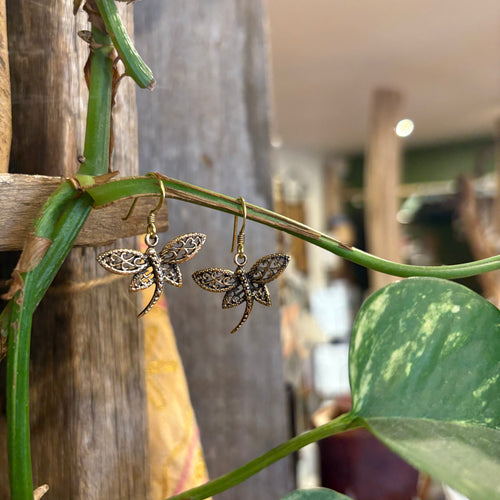 Gypsy Bronze Dragonfly Earrings