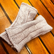 Load image into Gallery viewer, Knitted Fingerless Winter Gloves - Polar Fleece Lined!