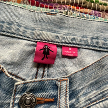 Load image into Gallery viewer, Upcycled Flared Denim Jeans ~ Festival ~ 70s Style ~