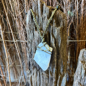 Handmade Rainbow Moonstone Macrame Necklace