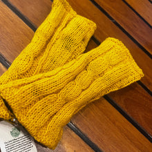 Load image into Gallery viewer, Knitted Fingerless Winter Gloves - Polar Fleece Lined!