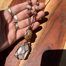 Load image into Gallery viewer, Citrine and Clear Quartz Handmade Necklace