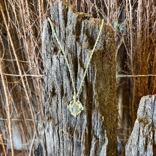 Handmade Fluorite Macrame Necklace