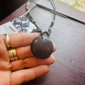 Handmade Shungite Macrame Necklace