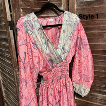 Load image into Gallery viewer, Sari Silk Gypsy Dress - Maxi Dress / Festival Wear