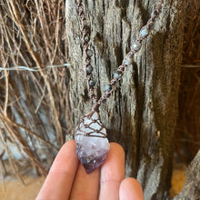 Load image into Gallery viewer, Handmade Amethyst Macrame Necklace