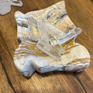 Banded calcite bowl #3
