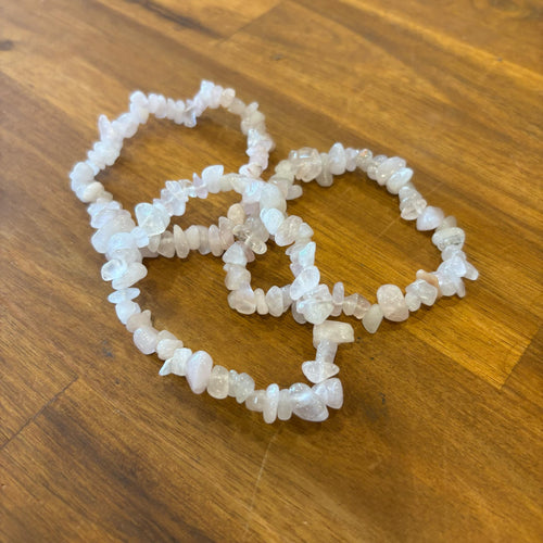 Rose Quartz Chip Bracelet