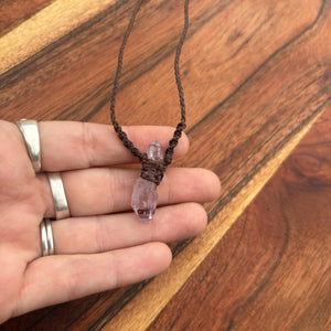 Vera Cruz Amethyst Macrame Necklace