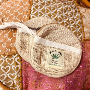 Hemp Round Plain Coin Pouch