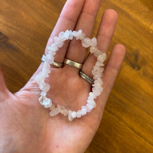 Rose Quartz Chip Bracelet