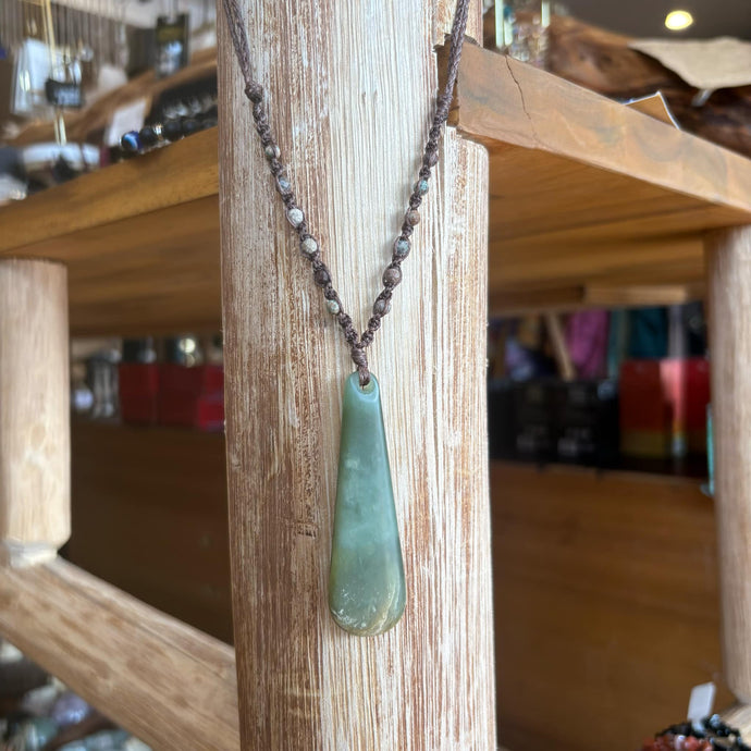 Handmade Jade Macrame Necklace