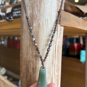 Handmade Jade Macrame Necklace