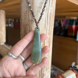 Handmade Jade Macrame Necklace