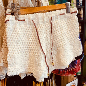 Crochet shorts ~ Free Size ~ boho ~ festival ~ gypsy ~