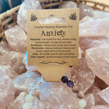 Load image into Gallery viewer, Anxiety Gemstone Healing Bracelet