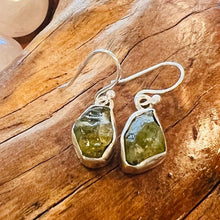 Load image into Gallery viewer, Solid Sterling Silver Rough Gemstone Earrings