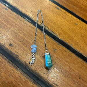 Amazonite and Aquamarine Handmade Pendulum
