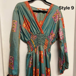 Wholesale Sari Silk Gypsy Dress - Mixed packs of 5